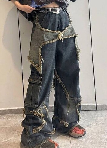 Carpe star design y2k kot pantolon