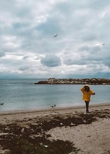 Sarı Fermuarlı Midi Boy Kadın Yağmurluk - Görsel 5