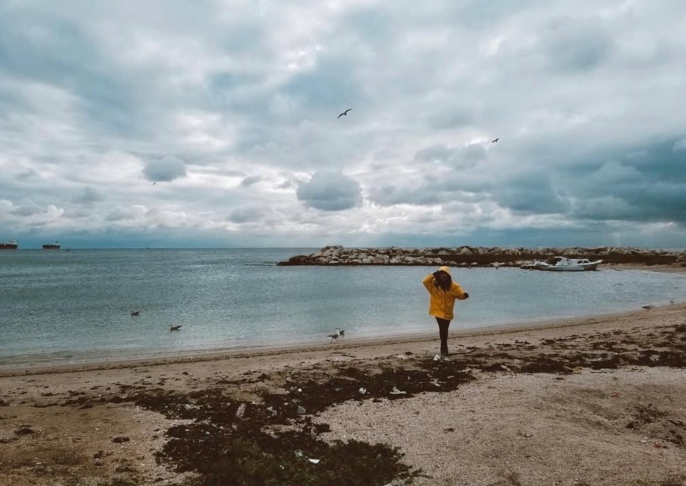 Sarı Fermuarlı Midi Boy Kadın Yağmurluk - Görsel 5