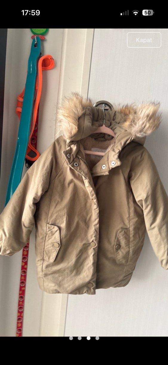 Çocuk Kürklü Rahat Mont - Görsel 3