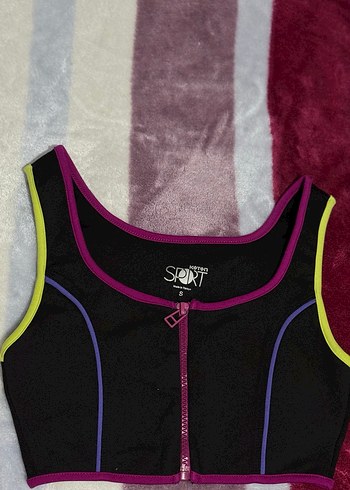 Kadın Çok Renkli Fermuarlı Atlet - Görsel 2