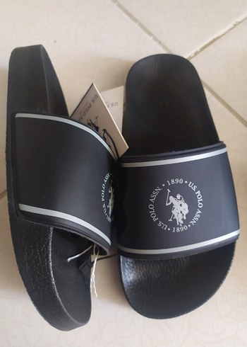 U.S Polo Assn. U.S Polo Assn. unisex Siyah Bantlı Terlik