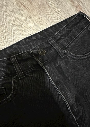 Topshop Siyah Kadın Kot Pantolon mom jean