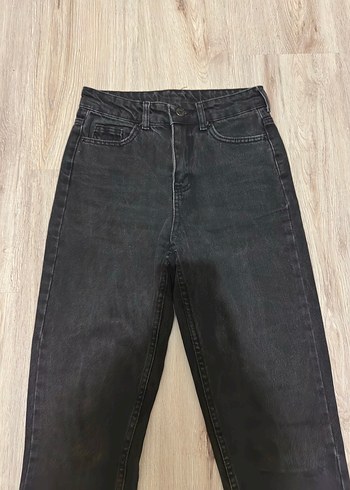 xs Beden Siyah Kadın Kot Pantolon mom jean