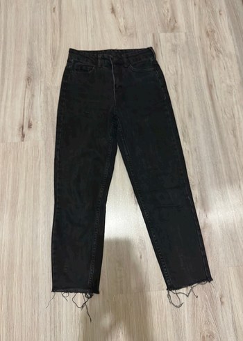 Siyah Kadın Kot Pantolon mom jean