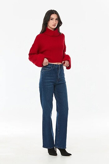 Wide leg bol düz paça jean