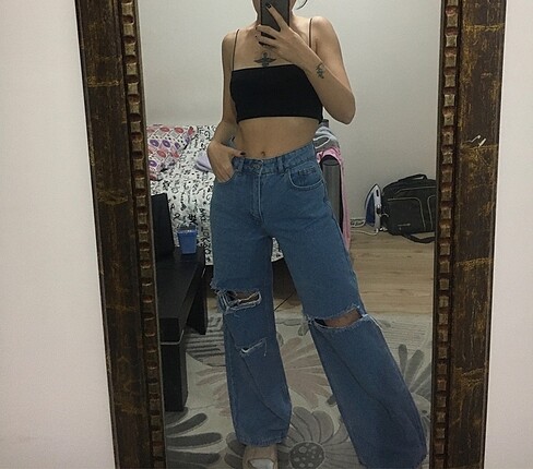 s Beden mavi Renk Wide leg jean