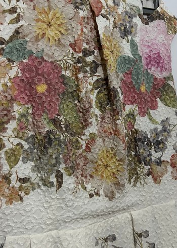 Çiçek Desenli Midi Bohem Elbise - Görsel 2