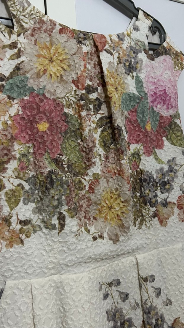 Çiçek Desenli Midi Bohem Elbise - Görsel 2