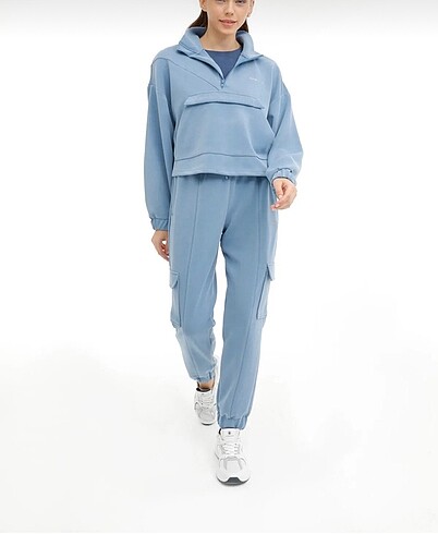 l Beden Lumberjack Mavi Crop Sweat