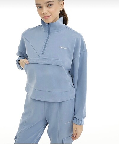 Lumberjack Mavi Crop Sweat