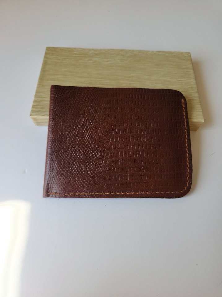 El Yapımı hakiki Deri Minimalist Erkek Cüzdan - Görsel 2