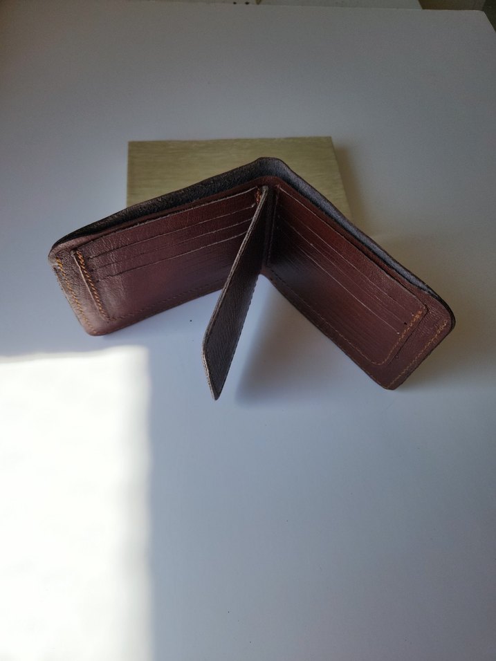 El Yapımı Hakiki Deri Erkek Cüzdan - Görsel 2
