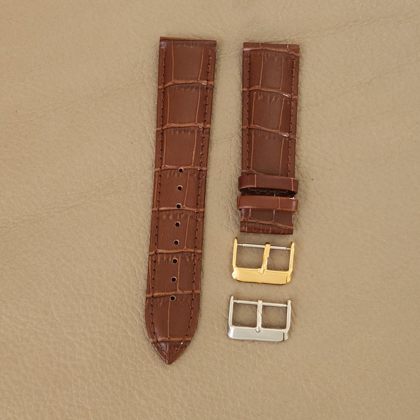 22mm Kahverengi Erkek Saat Kayışı - Görsel 2