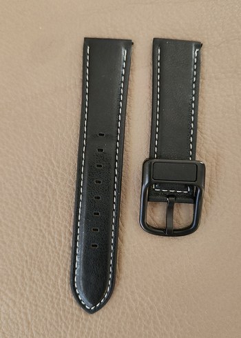 22mm Siyah Minimalist Biker Erkek Saat Kayışı - Görsel 2