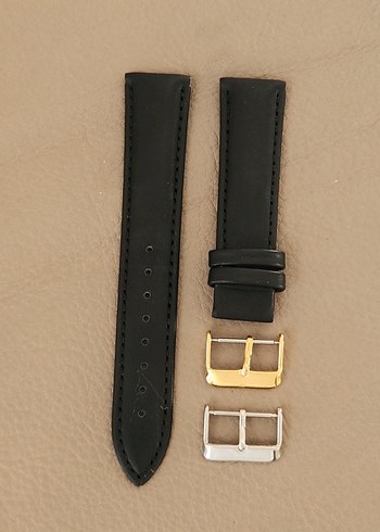 20mm Siyah Klasik Erkek Saat Kayışı - Görsel 2