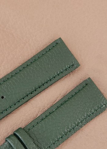 20mm Klasik Yeşil Deri Erkek Saat Kayışı - Görsel 4
