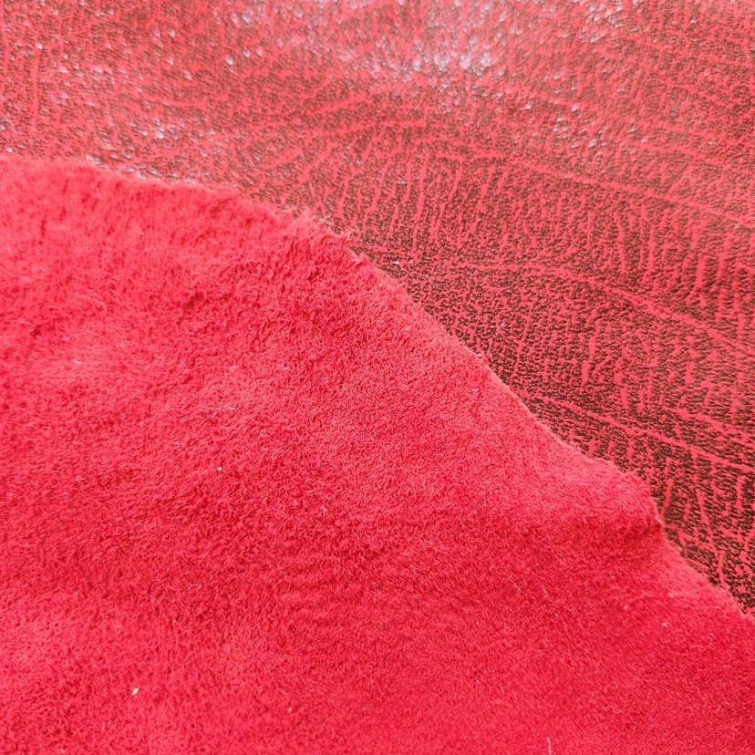 Kırmızı Hakiki Deri Parçaları - Görsel 3