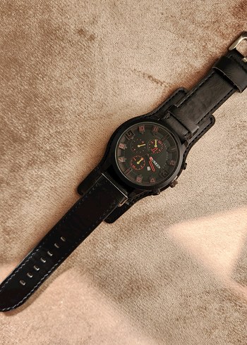 Koyu Kırmızı CURREN Biker Erkek Saati - Görsel 3