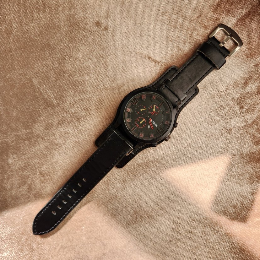 Koyu Kırmızı CURREN Biker Erkek Saati - Görsel 3