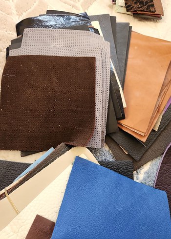 Karışık Renkte Deri Parçaları - Görsel 7