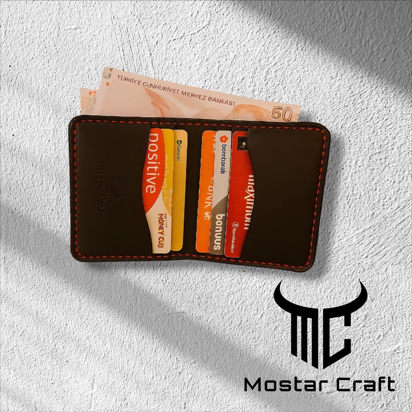 Bordo  Timsah Hakiki Deri Erkek Cüzdan - Görsel 2