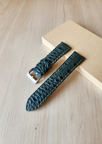 Koyu Yeşil Klasik Erkek Saat Kayışı - Görsel 4