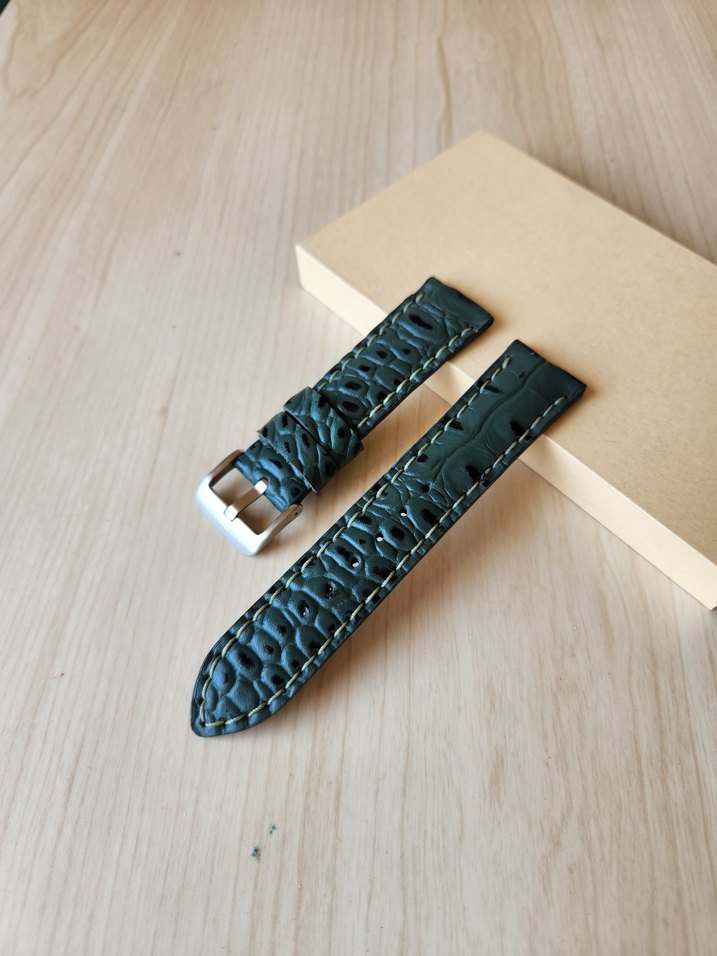 Koyu Yeşil Klasik Erkek Saat Kayışı - Görsel 4