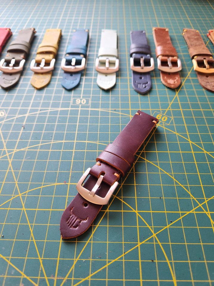 Çok Renkli Hakiki Deri Saat Kordonu El Yapımı - Görsel 2