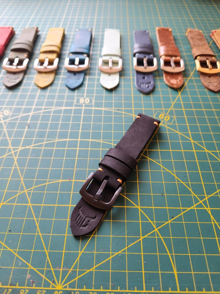 Çok Renkli Hakiki Deri Saat Kordonu El Yapımı - Görsel 3