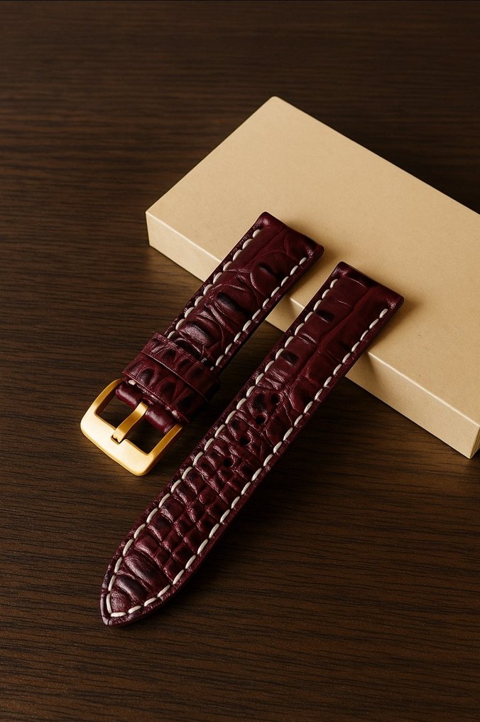 Premium Saat Kordonu El Yapımı Hakiki Deri - Görsel 3