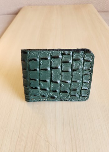 Hakiki Deri Timsah Derisi Desenli Erkek Cüzdan El Yapımı - Görsel 10