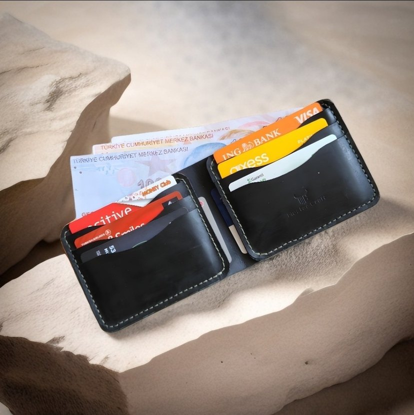 Hakiki Deri Timsah Derisi Desenli Erkek Cüzdan El Yapımı - Görsel 2