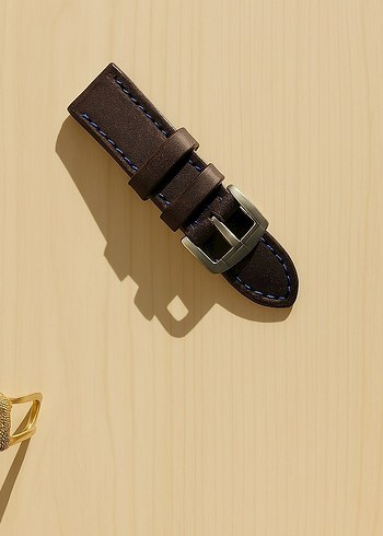 Minimalist Kahverengi Erkek Saat Kayışı - Görsel 2