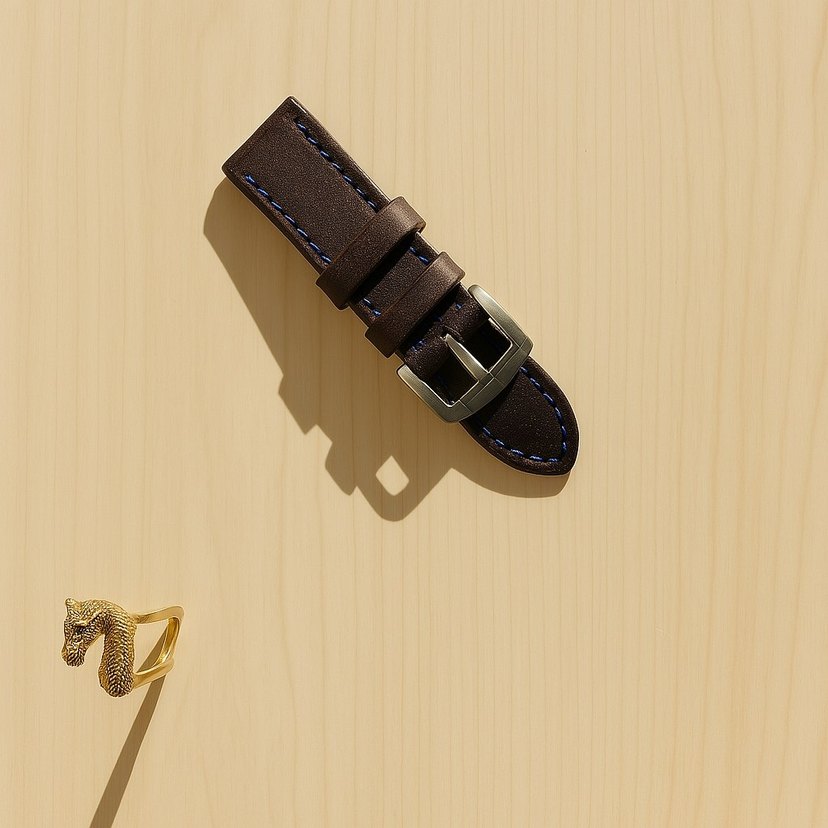 Minimalist Kahverengi Erkek Saat Kayışı - Görsel 2