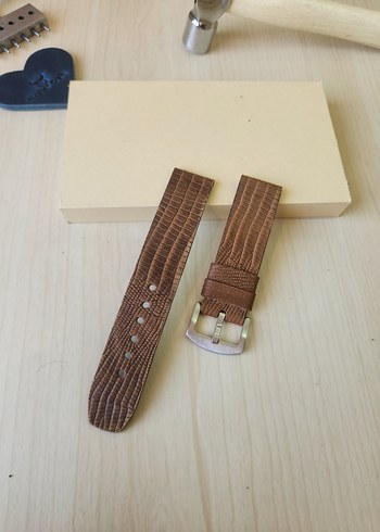 Kertenkele Hakiki Deri Saat Kordonu - Görsel 14