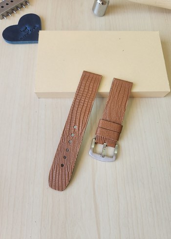 Kertenkele Hakiki Deri Saat Kordonu - Görsel 12