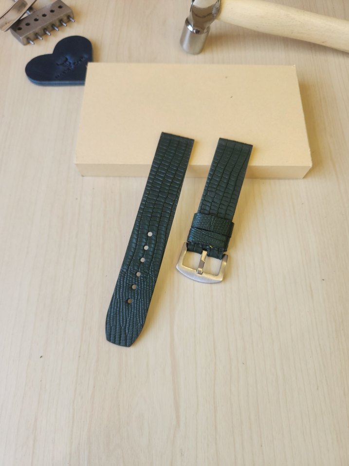 Kertenkele Hakiki Deri Saat Kordonu - Görsel 3