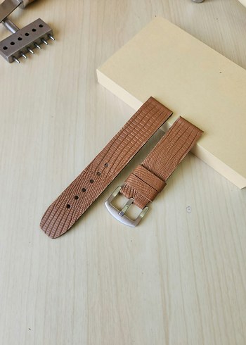 El Yapımı Hakiki Deri Saat Kordonu 22mm - Görsel 8