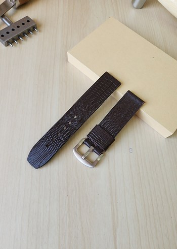 El Yapımı Hakiki Deri Saat Kordonu 22mm - Görsel 13