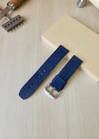 El Yapımı Hakiki Deri Saat Kordonu 22mm - Görsel 10