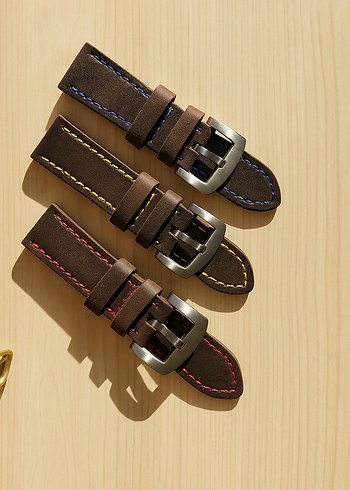 Kahverengi Saat Kordonu Hakiki Deri El Yapımı - Görsel 2