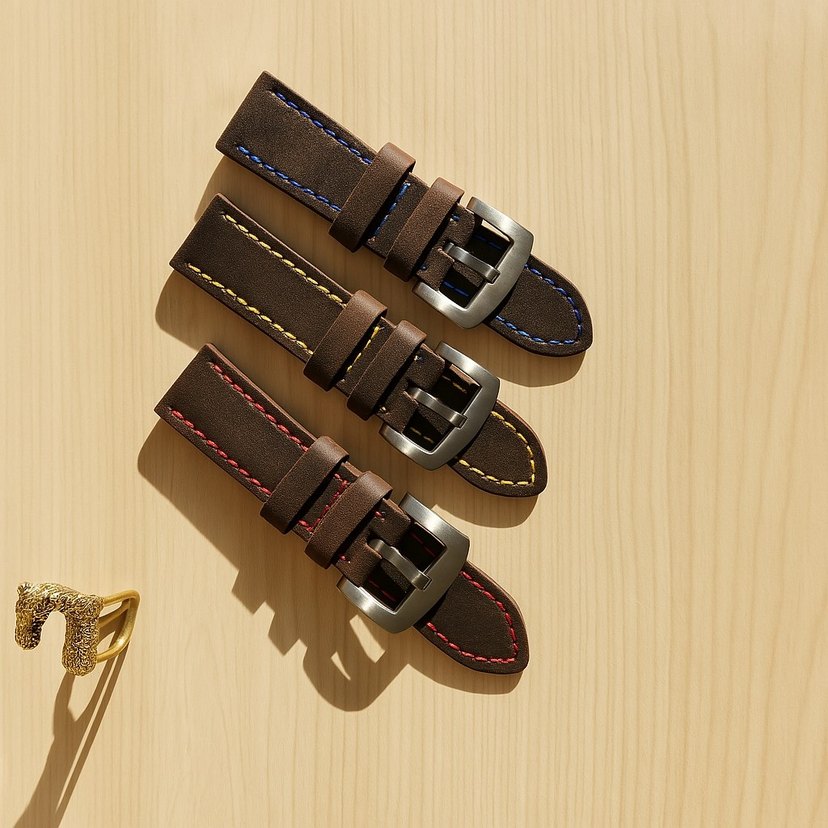 Kahverengi Saat Kordonu Hakiki Deri El Yapımı - Görsel 2