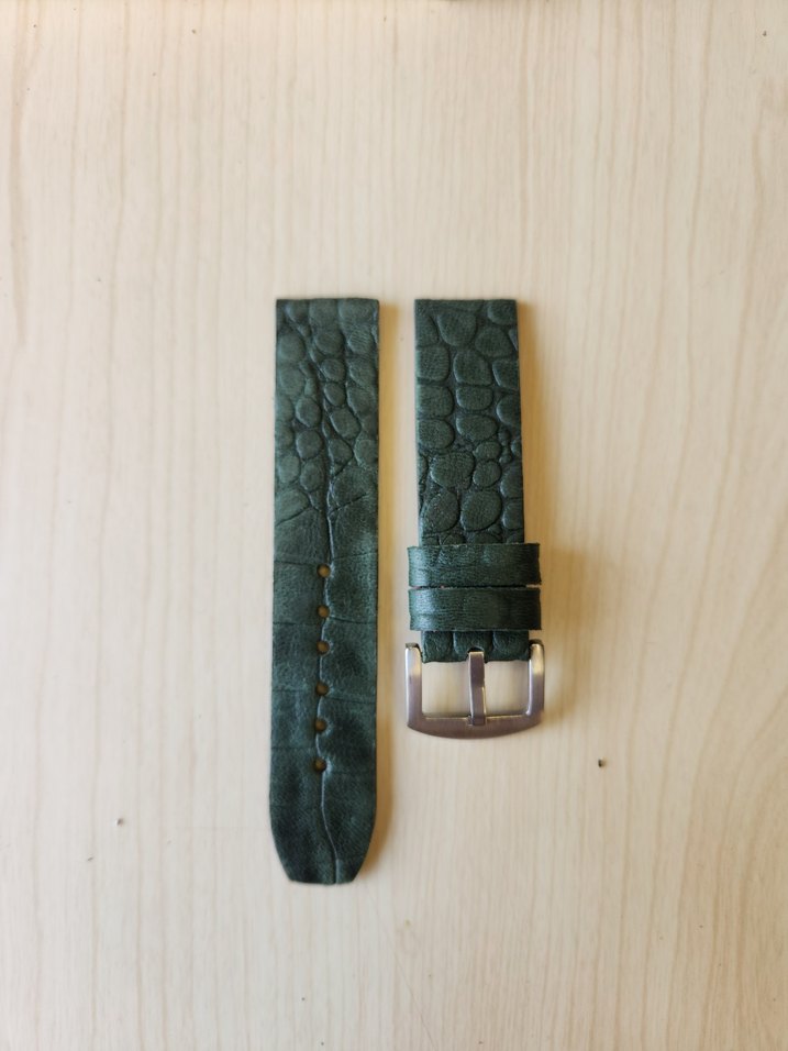 El Yapımı Hakiki Deri Saat Kordonu - Görsel 2