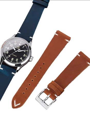 El Yapımı Hakiki Deri Saat Kordonu - Görsel 3