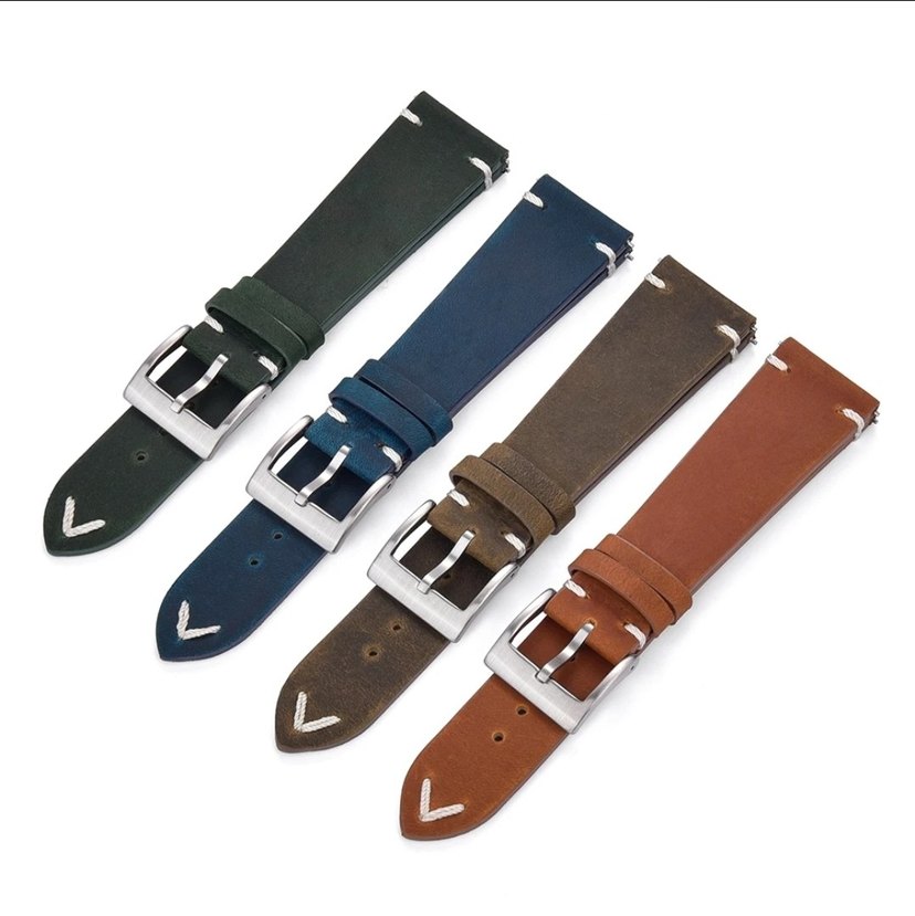 El Yapımı Hakiki Deri Saat Kordonu - Görsel 2