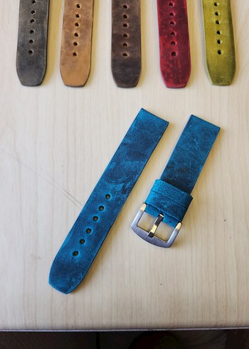 El Yapımı Hakiki Deri Saat Kordonu - Görsel 3