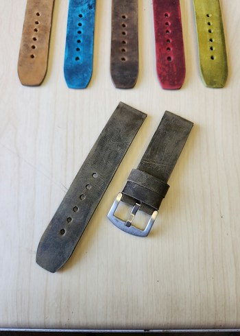 El Yapımı Hakiki Deri Saat Kordonu - Görsel 5