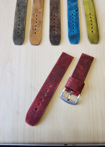 El Yapımı Hakiki Deri Saat Kordonu - Görsel 2