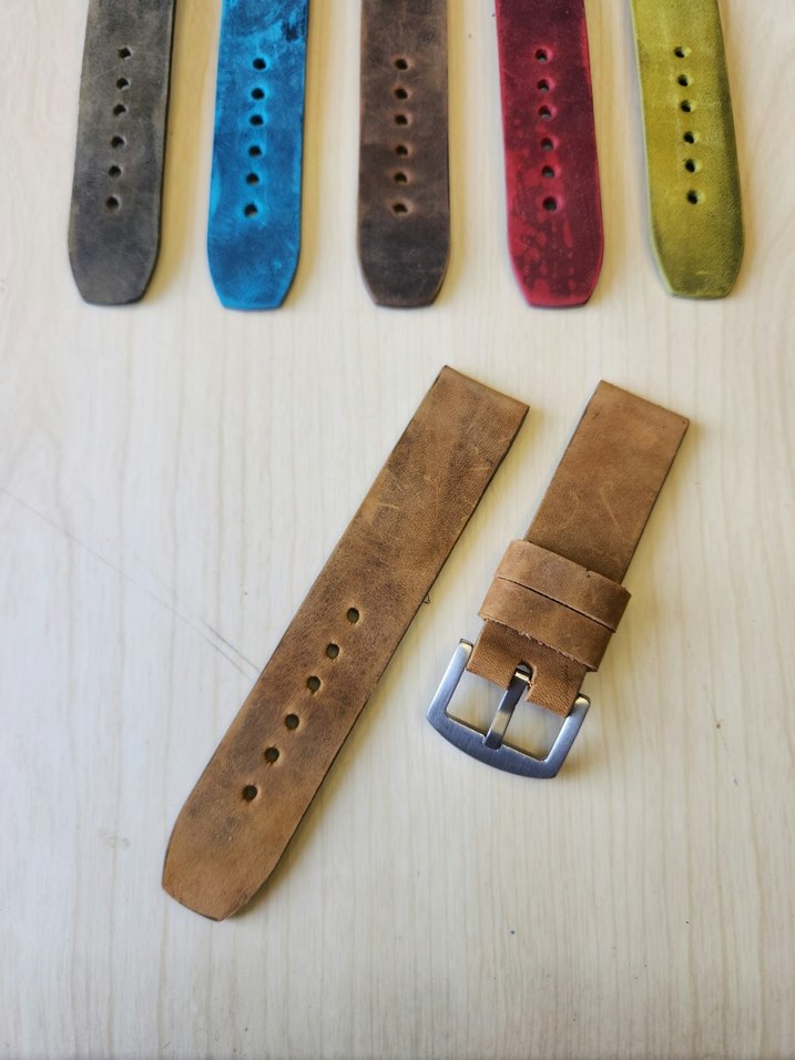 El Yapımı Hakiki Deri Saat Kordonu - Görsel 4